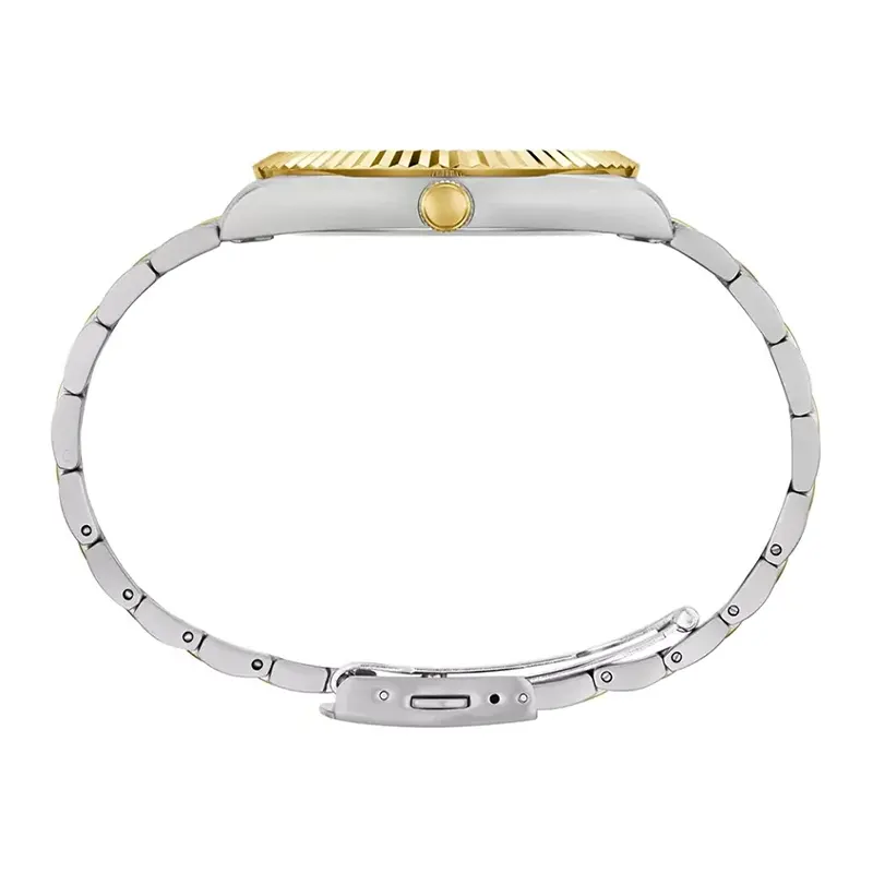 Guess Connoisseur Day-Date Champagne Dial Two-tone Men's Watch- GW0265G14